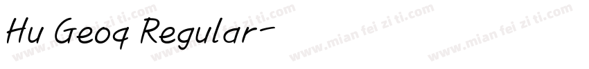 Hu Geoq Regular字体转换
